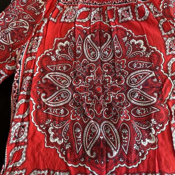 Unique Spectrum Tank Top Bandanna Pattern Red Size Medium - Picture 2 of 8
